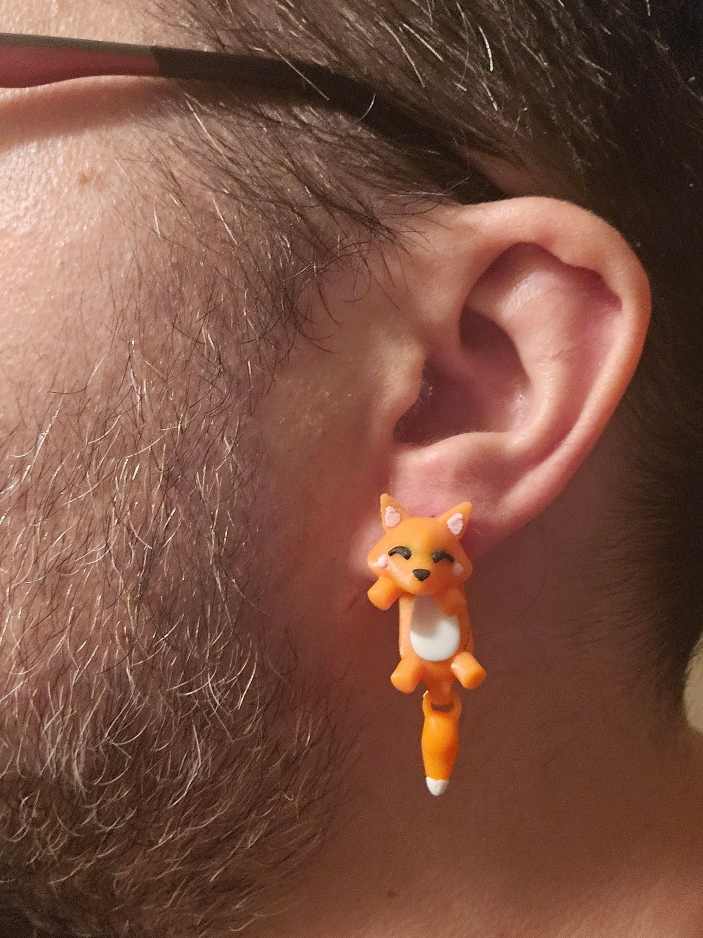 lazy fox earrings